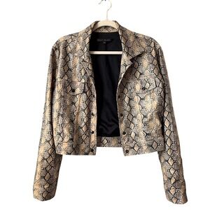 Dina Bar-El Snake Print Cropped Jacket – Y2K Revival – Size 10